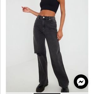 Garabge wide leg distressed jeans Size 13